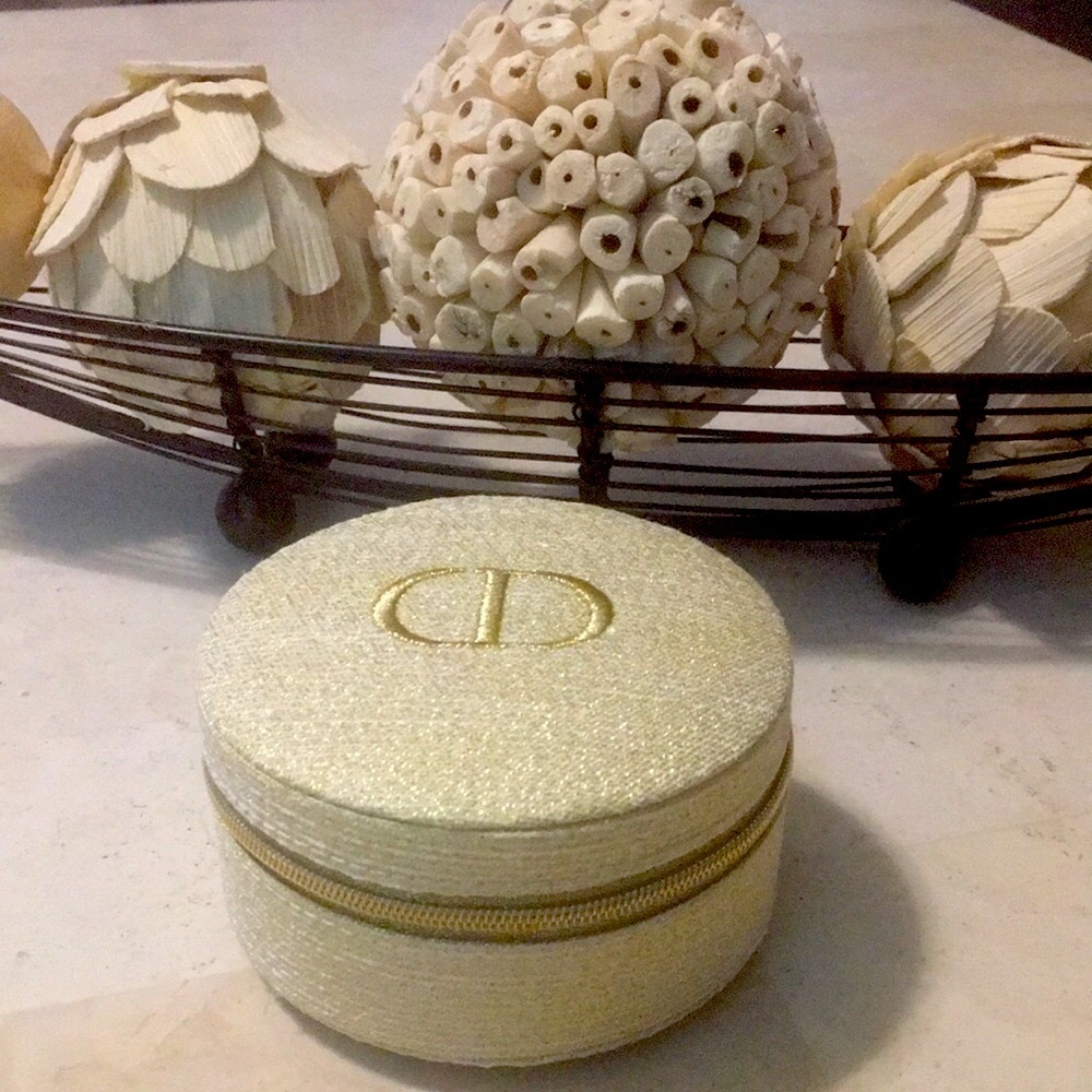 Dior Cream Round Jewelry Case